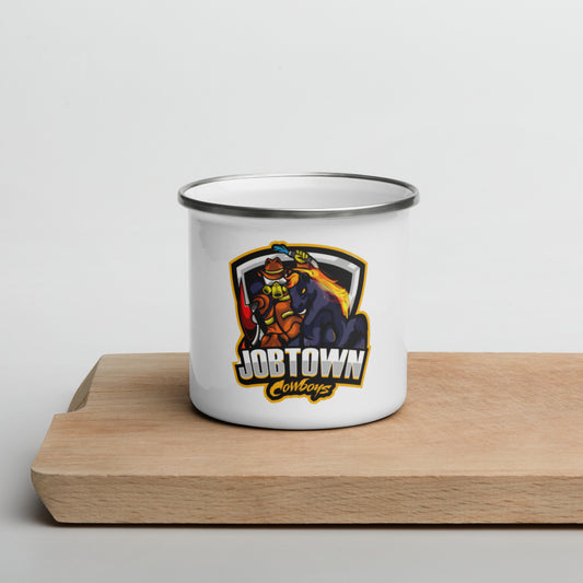 Jobtown Cowboys Firefighter Enamel Mug