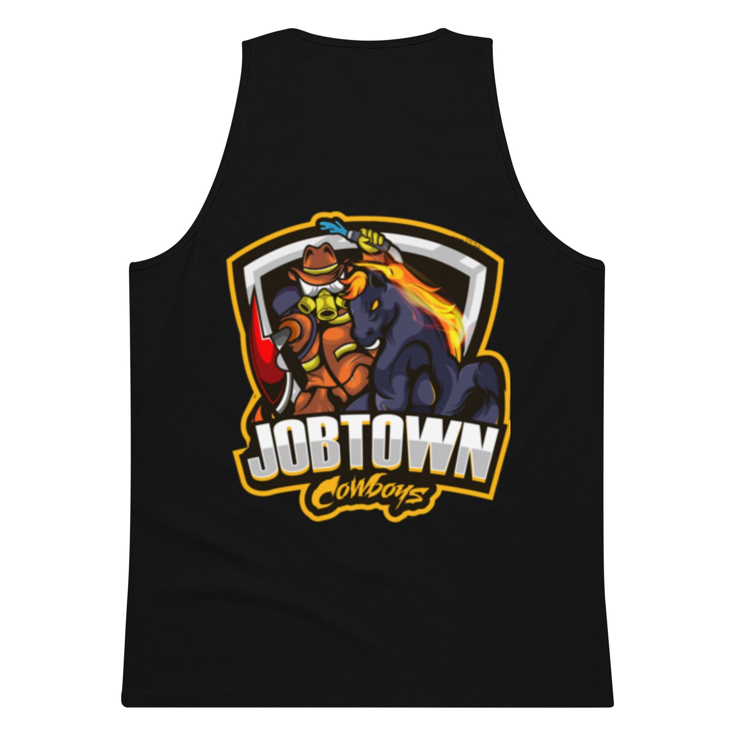 Jobtown Cowboys Firefighter Premium Tank Top- The Original Design