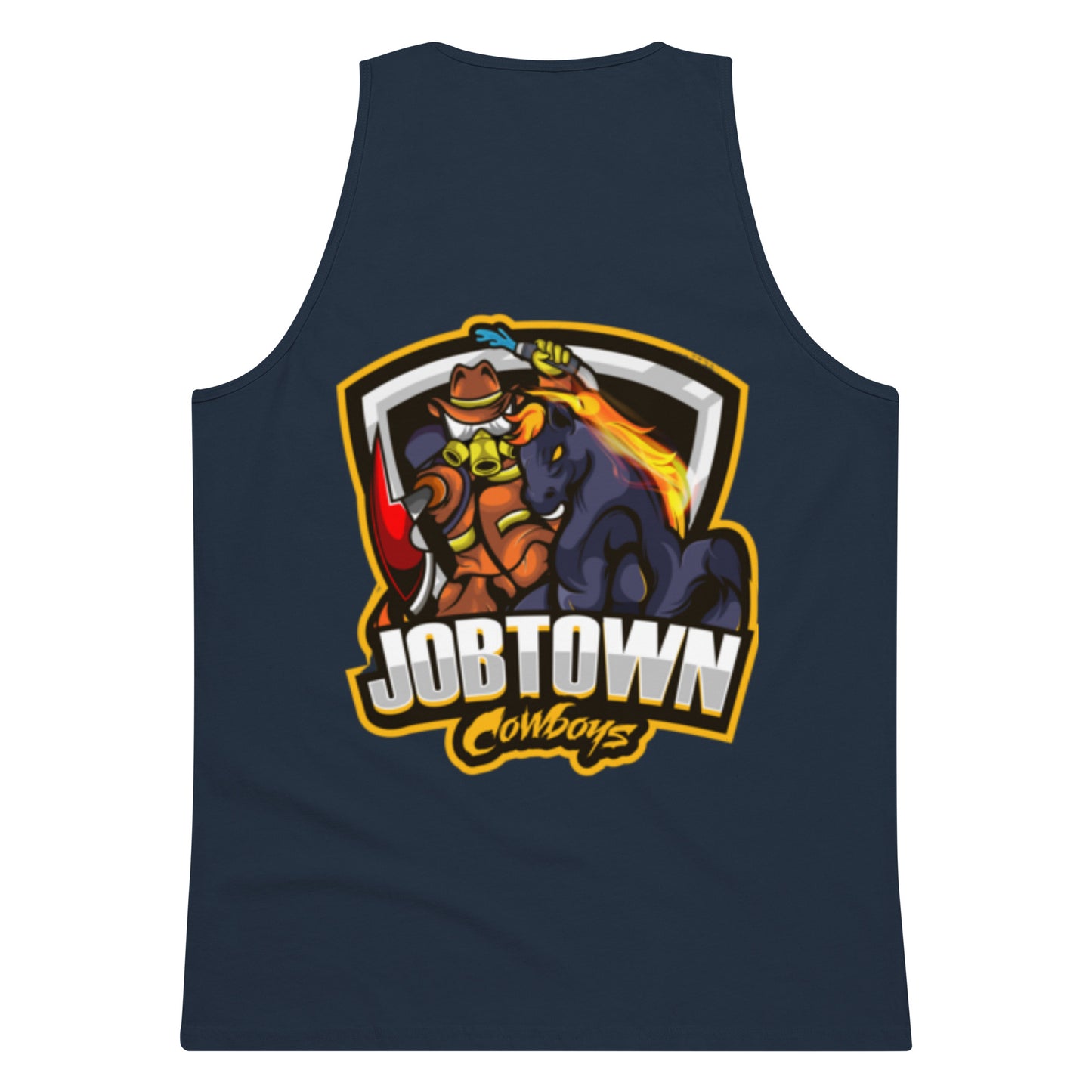 Jobtown Cowboys Firefighter Premium Tank Top- The Original Design