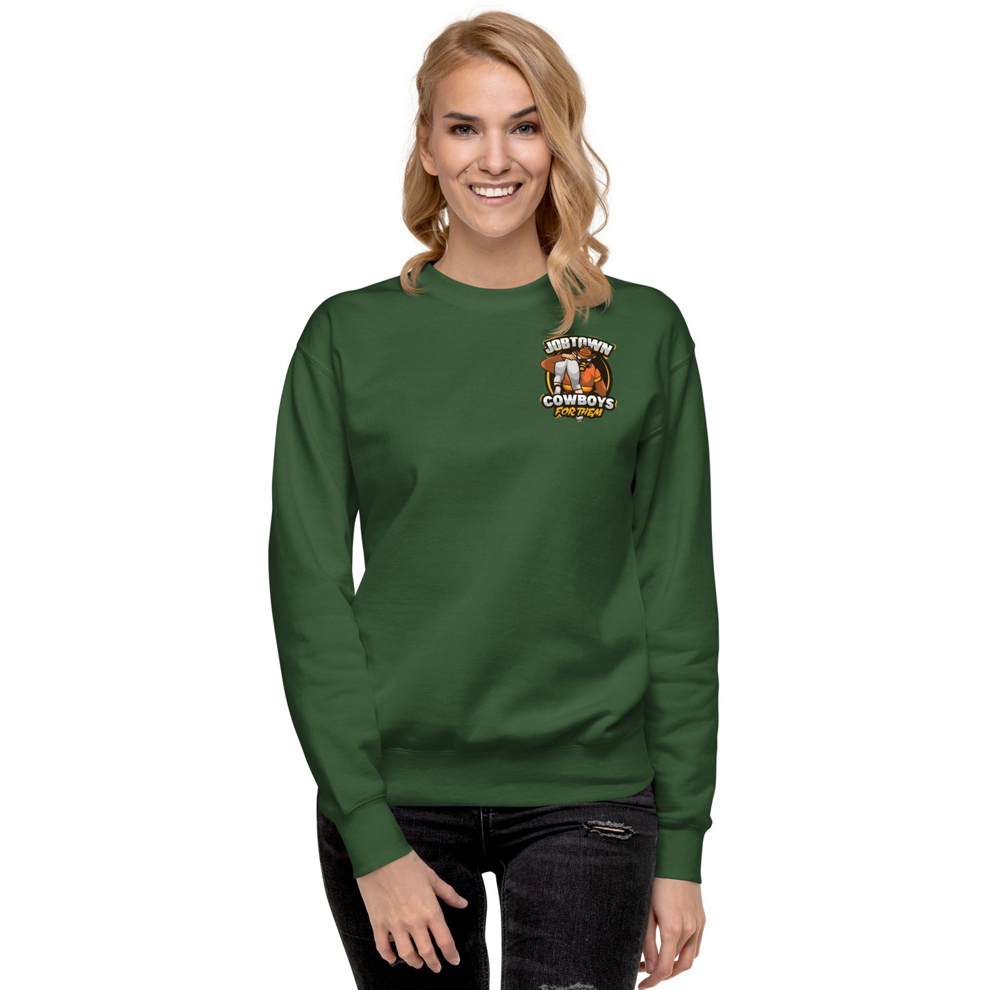 Jobtown Cowboys Firefighter - For Them Unisex Premium Sweatshirt